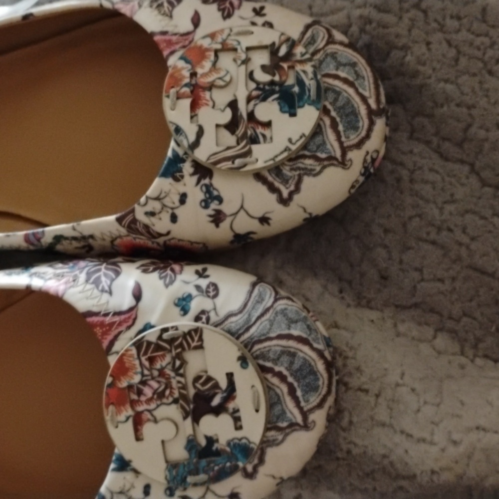Tory Burch Minnie Travel Ballet Flats Floral - Picture 6 of 11